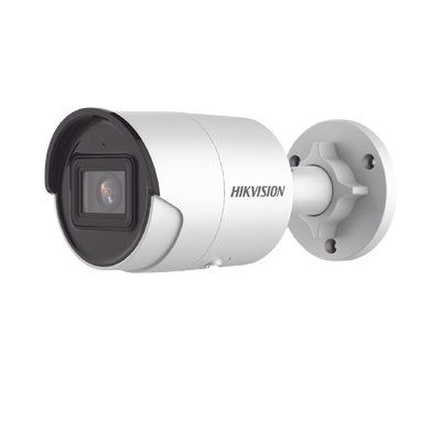 Bala IP 8 Megapixel (4K)/ Lente 2.8 mm / 40 mts IR EXIR /Exterior IP67 / WDR 120 dB / PoE / Micrófono Integrado / Videoanaliticos (Filtro de Falsas Alarmas) / Ultra Baja Iluminación / Metal
