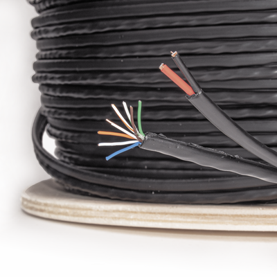 Bobina de Cable Siamés Cat5E CCA + 2 Cables Gruesos (16 AWG) para Alimentar Cámaras Más Lejos / 305m / Instalación en Exterior / Uso Industrial para Climas Extremos - Imagen 3