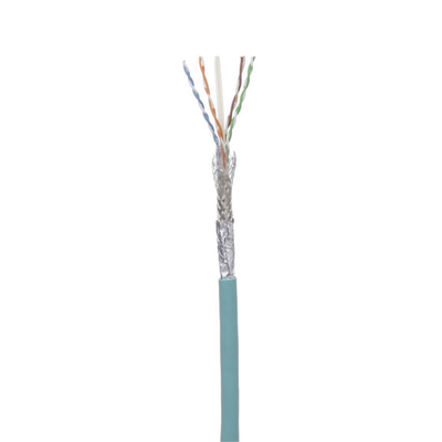 Bobina de Cable Blindado SF/UTP Categoría 6A, Uso Industrial con Resistencia al Aceite y Rayos UV, Multifilar 24/7 (Flexible), Color Azul Cerceta, Bobina de 305m - Imagen 2
