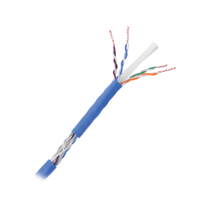 Cable Cat6+ CALIBRE 23 ALTO RENDIMIENTO, ETL,UL, color azul, de 100 metros, super flexible, para aplicaciones de CCTV, video HD, y redes de datos. - Imagen 3