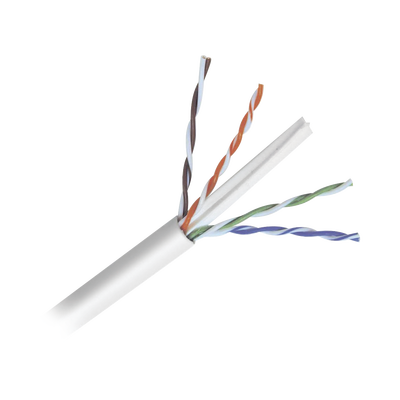 Bobina de cable de 305 metros de cable Cat6 de alto desempeño, super flexible, UL, Cobre, color blanco, para aplicaciones de video vigilancia y redes de datos - Imagen 2