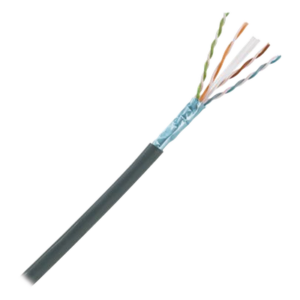 Bobina de Cable Planta Externa con Gel, de 4 Pares, Cat6A, Blindado F/UTP, Color Negro, 305 Metros (1000 Pies)