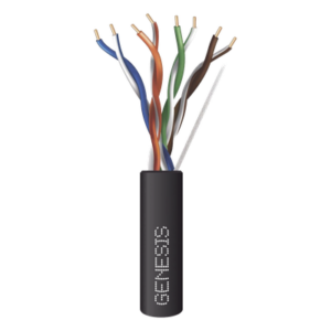 Bobina de Cable de 305 Metros (1000 Pies) / UTP Cat6 PLENUM / Color Negro / UL, CMP SPNLS / Probado a 350 MHz / Aplicaciones de CCTV / Redes de Datos / IP Megapixel / Control RS485