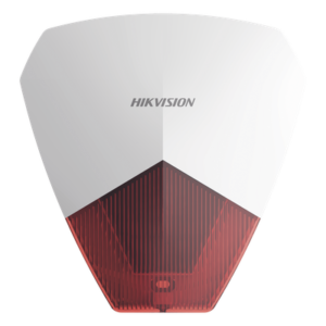 Sirena Estrobo Cableada Hikvision DS-PS1-R / 105 dB / LED Rojo / IP54 / 12V CC / Compatible con Paneles de Alarma