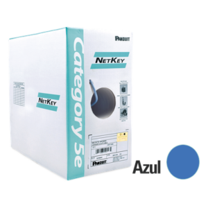 Bobina de Cable UTP 305 Metros (1000 Pies) de Cobre, NetKey, Azul, Categoría 5e (24 AWG), PVC (CM), de 4 Pares