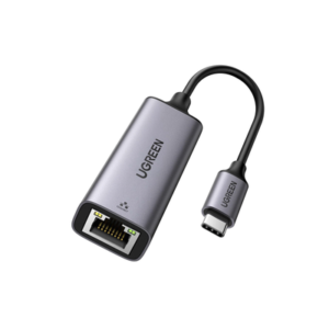 Adaptador de Red USB-C 3.1 (5 Gbps) a RJ45 | Thunderbolt 3 | Admite 10/100/1000 Mbps | Chip Inteligente | Amplia Compatibilidad | Caja de Aluminio | Longitud del cable 10 cm.