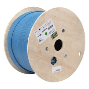 Bobina de Cable Blindado F/UTP de 4 Pares, Z-MAX, Cat6A, Soporte de Aplicaciones 10GBase-T, CMR (Riser), Color Azul, 305 Metros (1000 Pies)