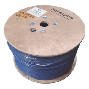 Bobina de 1000 Metros (3280.84 Pies) Cable Cat6+ Calibre 23 Alto Desempeño, ETL, UL, Color Azul, Super Flexible, de 1000 Metros (3280.84 Pies), para Aplicaciones de CCTV, Video HD, y Redes de Datos