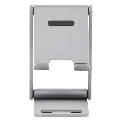 Soporte para Teléfono Celular de Aluminio | Angulo Ajustable | Amplia Compatibilidad con dispositivos de 4.7'' a 7.9'' | Antideslizante | Antiarañazos | Plegable | Color Gris. - Imagen 5