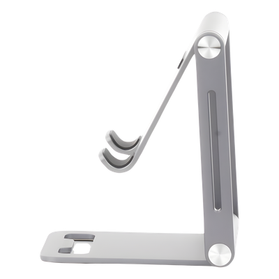 Soporte para Teléfono Celular de Aluminio | Angulo Ajustable | Amplia Compatibilidad con dispositivos de 4.7'' a 7.9'' | Antideslizante | Antiarañazos | Plegable | Color Gris. - Imagen 6
