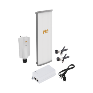Kit de radio A5x con antena N545X2, 4.9 a 6.4 GHz, 700 Mbps, hasta 64 usuarios concurrentes, Monitoreo a travez de la nube, incluye jumper y montaje