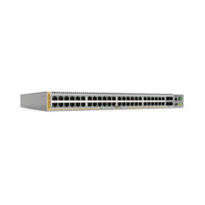 Switch inteligente de distribución o core, Stackeable, Capa 3, 48 x 1000 Mbps + 4 x SFP+ 10 G, Doble fuente de alimentación redundante