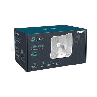 CPE de Exterior de 5 GHz AC 867 Mbps, Antena direccional de 23 dBi, potencia de 29 dBm, PoE pasivo - Imagen 3