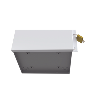 Gabinete Acero Galv. para 2 Baterías PL110D12 (400 x 730 x 300mm). Puerta Sin Ventilación. Acc. para piso o poste No incluidos. - Imagen 3