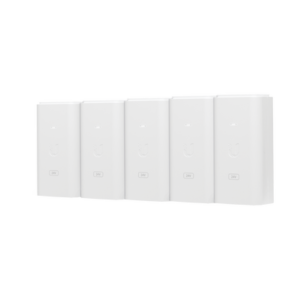 5 Unidades del Adaptador PoE Ubiquiti de 24 VDC, 0.5 A con puerto Gigabit, color blanco