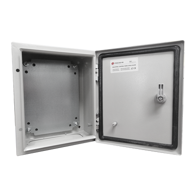 Gabinete de Acero IP66 Uso en Intemperie (300 x 400 x 200 mm) con Placa Trasera Interior de Metal y Compuerta Inferior Atornillable (Incluye Chapa y Llave T). - Imagen 4