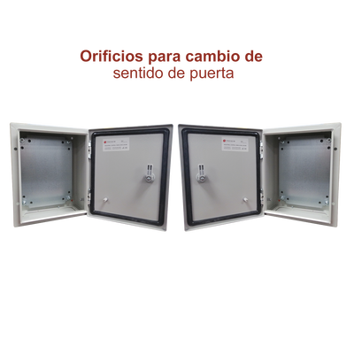 Gabinete de Acero IP66 Uso en Intemperie (300 x 400 x 200 mm) con Placa Trasera Interior de Metal y Compuerta Inferior Atornillable (Incluye Chapa y Llave T). - Imagen 5