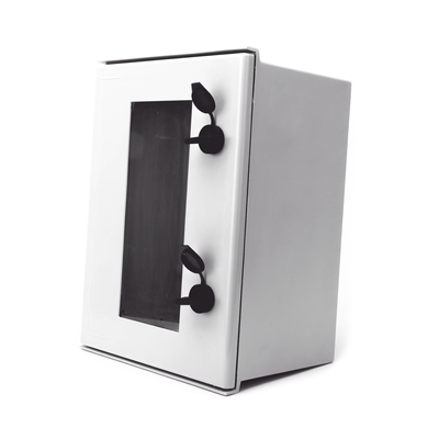 Gabinete de Poliéster IP65 Puerta Transparente, Uso en Intemperie (300 x 400 x 200 mm) con Placa Trasera Interior (Incluye Chapa y Llave). - Imagen 5
