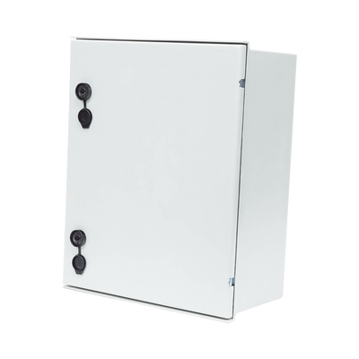 Gabinete de Poliéster IP65 Uso en Intemperie (400 x 500 x 200 mm) con Placa Trasera Interior (Incluye Chapa y Llave).