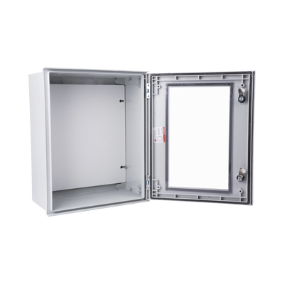 Gabinete de Poliéster IP65 Puerta Transparente, Uso en Intemperie (400 x 500 x 200 mm) con Placa Trasera Interior (Incluye Chapa y Llave). - Imagen 4