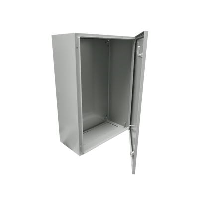 Gabinete de Acero IP66 Uso en Intemperie (500 x 700 x 250 mm) con Placa Trasera Interior y Compuerta Inferior Atornillable (Incluye Chapa y Llave). - Imagen 6