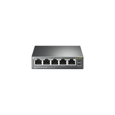 Switch PoE no Administrable de escritorio / 5 puertos 10/100 Mbps / 4 puertos PoE af/at / Presupuesto 67 W / Modo Extensor hasta 250 m / Calidad video prioritaria - Imagen 2