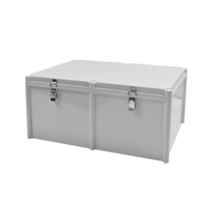 Gabinete Plástico para Exterior (IP65) de 560 X 380 x 265 mm Cierre por broche.