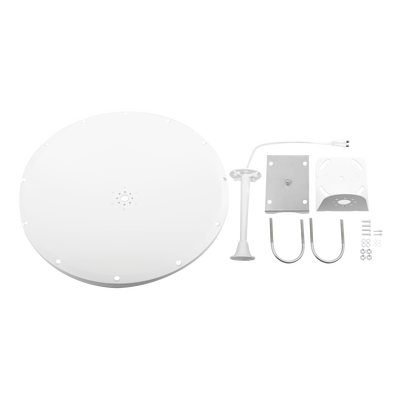 Antena Direccional en Frecuencia Extendida / 4.8 - 6.5 GHz / 28 dBi / Conector con jumper SMA-Macho Inverso incluido/ Polaridad en 90º y 45º / Montaje incluido para torre o mástil - Imagen 5