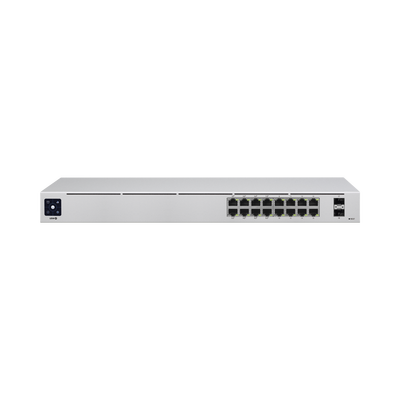 UniFi Switch USW-16-POE Gen2, Capa 2 de 16 puertos (8 puertos PoE 802.3af/at + 8 puertos Gigabit) + 2 puertos 1G SFP, 42W, pantalla informativa - Imagen 3