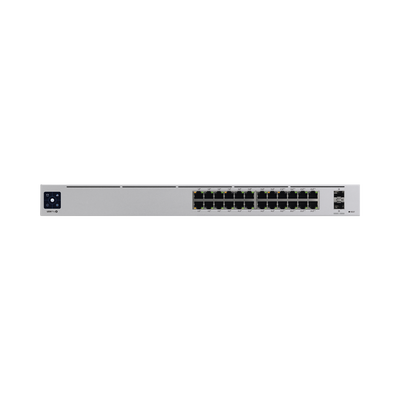 UniFi Switch USW-Pro-24-POE Gen2, Capa 3 de 24 puertos PoE 802.3at/bt + 2 puertos 1/10G SFP+, 400W, pantalla informativa