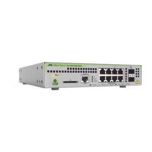 Switch PoE+ Administrable CentreCOM GS970M, Capa 3 de 8 Puertos 10/100/1000 Mbps + 2 SFP Gigabit, 124 W