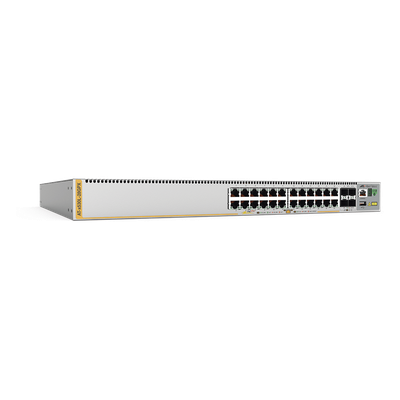 Switch Inteligente Empresarial para Distribución, PoE+, Stackable, Capa 3, 24 puertos Gbps + 4 puertos SFP+ 10 G, 740 W, Doble fuente PSU, Serie x530L