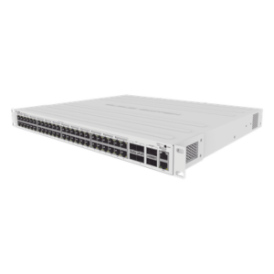 Cloud Router Switch 48 puertos PoE 802.3af/at Gigabit, 4 puertos SFP+ 10G, 2 puertos QSFP+ 40G, Montaje en Rack