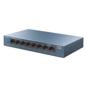 Switch de escritorio Gigabit de 8 puertos 10/100/1000Mbps, carcasa metálica