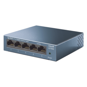 Switch de escritorio Gigabit de 5 puertos 10/100/1000Mbps, carcasa metálica