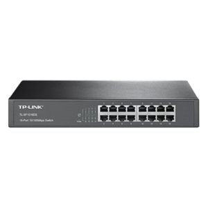 Switch no administrable de 16 puertos 10/100 Mbps de escritorio y para montaje en rack
