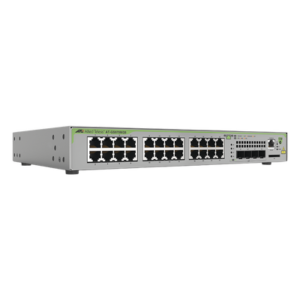 Switch Administrable CentreCOM GS970M, Capa 3 de 24 Puertos 10/100/1000 Mbps + 4 SFP Gigabit