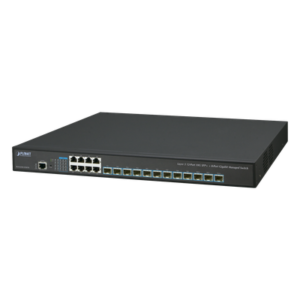 Switch Administrable Capa 3, 12 Puertos SFP de 10G, 8 Puertos 10/100/1000T, Con Alimentación Redundante (2 Fuentes de Alimentación AC).
