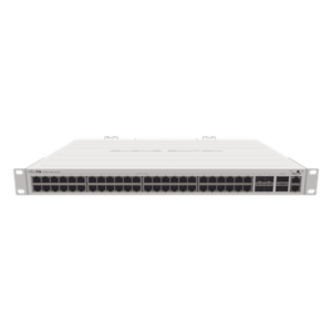 (CRS354-48G-4S+2Q+RM) Cloud Router Switch 48 puertos Gigabit Ethernet, 4 puertos SFP+ 10G, 2 puertos QSFP+ 40G, Montaje en Rack