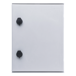 Gabinete de Poliéster IP65 Uso en Intemperie (300 x 400 x 200 mm) con Placa Trasera Interior de Plástico (Incluye Chapa y Llave).