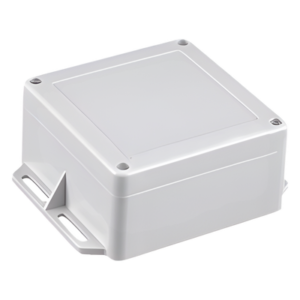 Gabinete Plástico Gris para Exterior (IP65) de 120 x 120 x 60 mm Cierre por Tornillos.
