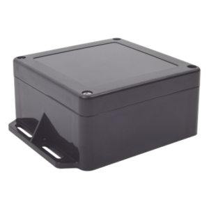 Gabinete Plástico Negro para Exterior (IP65) de 120 x 120 x 60 mm Cierre por Tornillos.