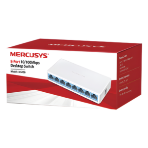 Switch NO Administrable / Para escritorio / 8 puertos 10/100 Mbps / Diseño Compacto / Plug and Play