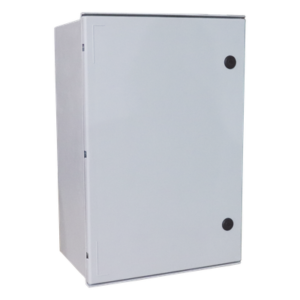 Gabinete de Poliéster IP65 Uso en Intemperie (600 x 800 x 300 mm) con Placa Trasera Interior de Plástico (Incluye Chapa y Llave).