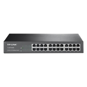 Switch no administrable de 24 puertos 10/100 Mbps para escritorio/rack