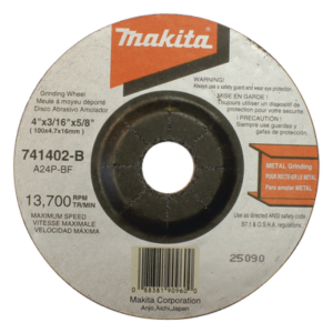 Disco abrasivo de desbaste para metal de 4 1/2 eje 7/8" espesor 6mm