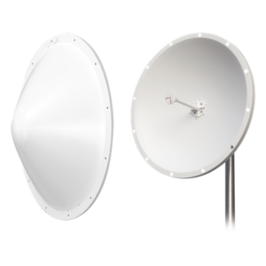 Kit de Antena y radomo, ganancia de 28 dBi, rango de frecuencia extendida (4.9 a 6.5 GHz), conectores N-Macho, incluye jumper, distancia de hasta 15 km
