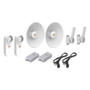Kit de 2 radios C5X / Con antena N5-X25-2PACK (25 dBi) / Frecuencia extendida (4.9 a 6.4 GHz) / Incluye inyector POE / cable de alimentación y 2 FLEXIMOUNT-XL de / Ideal para hasta 10 km