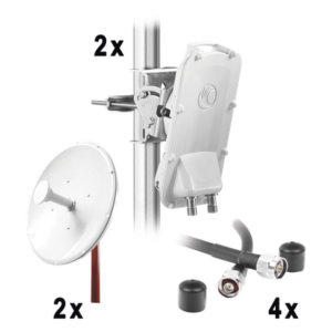 Enlace Backhaul completo de alta capacidad, incluye: 2x PTP550CE, 2x NP2GEN2 (34 dBi), 4x Jumpers