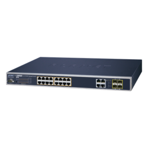 Switch Administrable 16 puertos 10/100/1000 802.3at PoE 230W y 4 puertos GigabitTP/SFP Combo